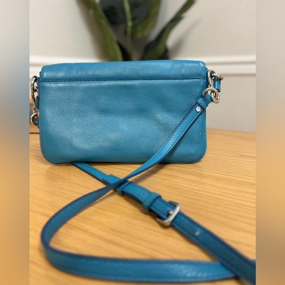Marc by Marc Jacobs Teal Blue Leather Crossbody Bag - Picture 2 of 12